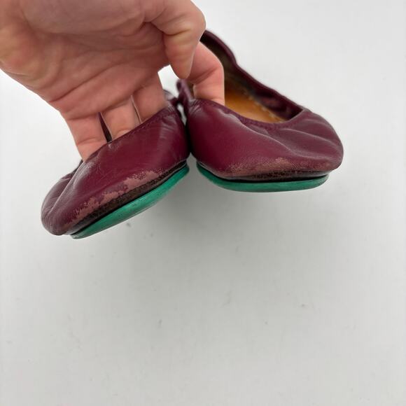 Tieks Gavriela Leather Maroon Ballet Flats Women's 8 Preppy Casual - Picture 10 of 12